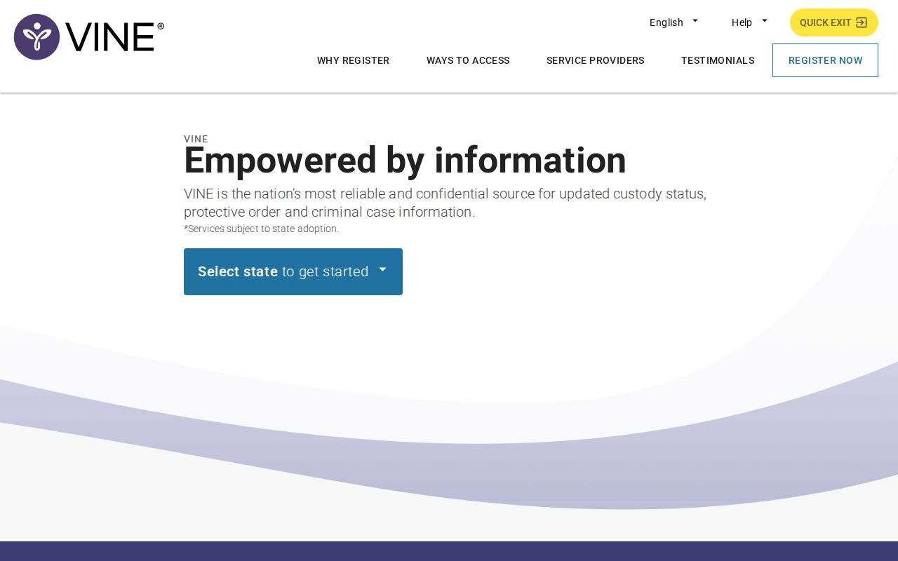 Official VINELink Kansas inmate search interface